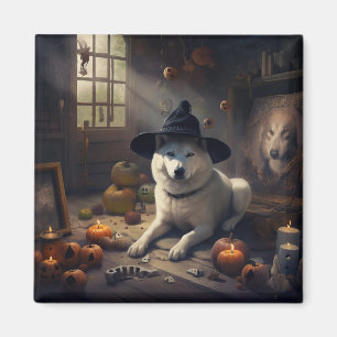 Akita Pumpkins Halloween Beängstigend Magnet