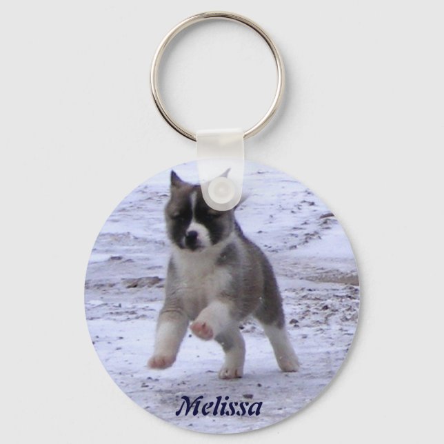 Akita Pup Schlüsselanhänger (Vorderseite)