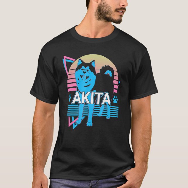 Akita Retro T-Shirt (Vorderseite)