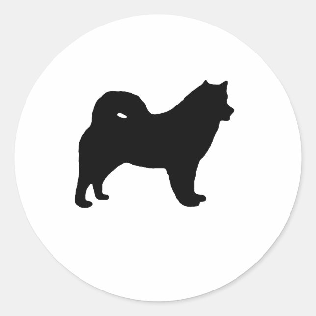 Akita Runder Aufkleber (Vorderseite)