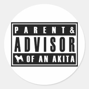 Akita Runder Aufkleber