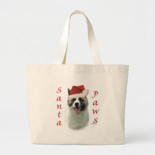 Akita Santa Paws Jumbo Stoffbeutel
