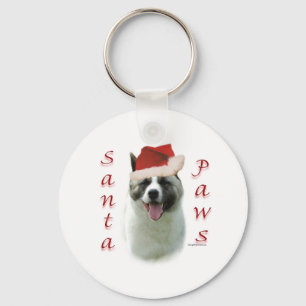 Akita Santa Paws Schlüsselanhänger