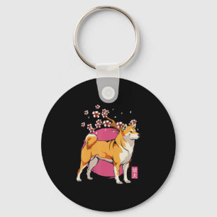 Akita Shiba Inu Hund Japanischer Kirsch Blossom Sa Schlüsselanhänger