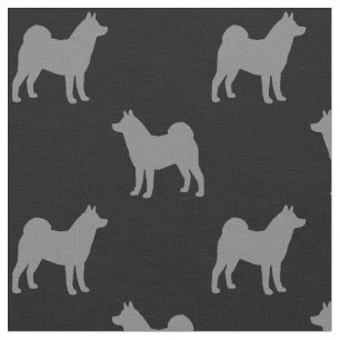 Akita-Silhouette-Muster Stoff