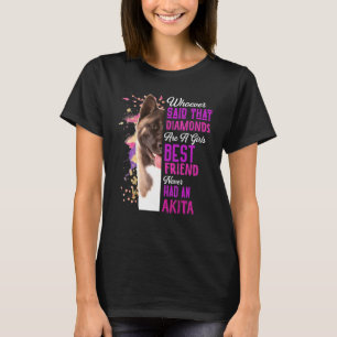 Akita sind der beste Freund eines Mädchens Hund Ma T-Shirt