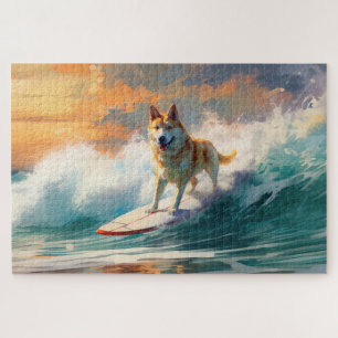 Akita-Strand-Surfing-Malerei