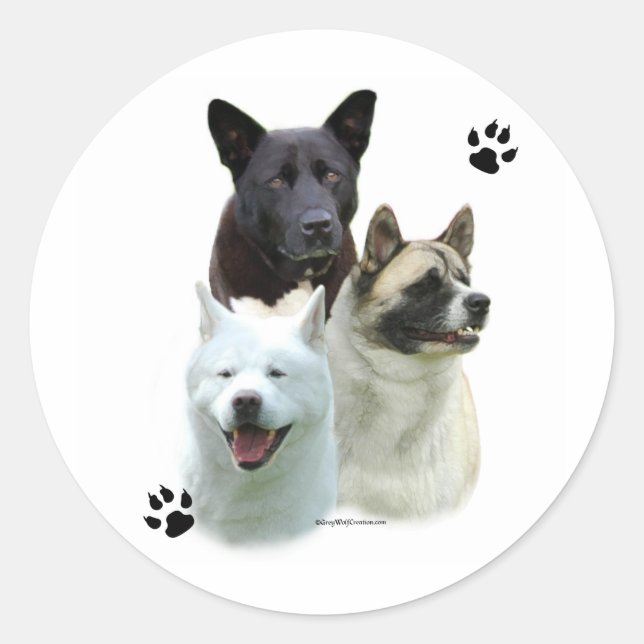 Akita Trio - Aufkleber (Vorderseite)