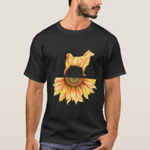 Akita Tshirt Akita Geschenk Sonnenblumen Shirt Fra