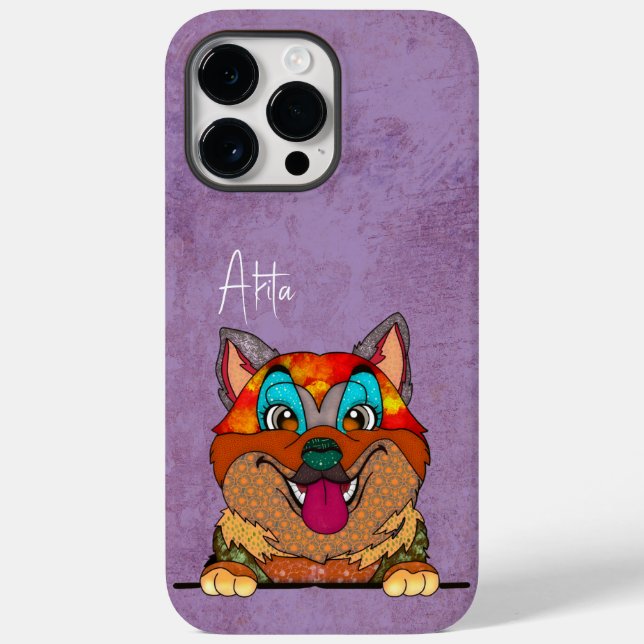 Akita Ugly Face Case-Mate iPhone 14 Pro Max Hülle (Rückseite)
