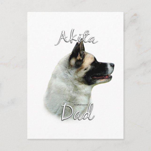 Akita Vater 2 Postkarte (Vorderseite)