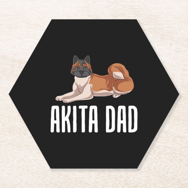 Akita Vater Untersetzer (Vorderseite)
