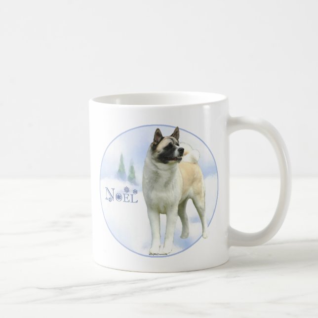 Akita Weihnachten Kaffeetasse (Rechts)