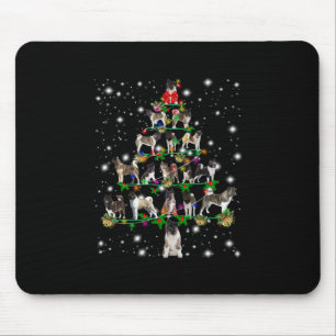 Akita Weihnachtsbaum bedeckt von Flashli Mousepad
