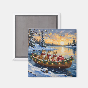 Akita Weihnachtsboot Urlaub Magnet