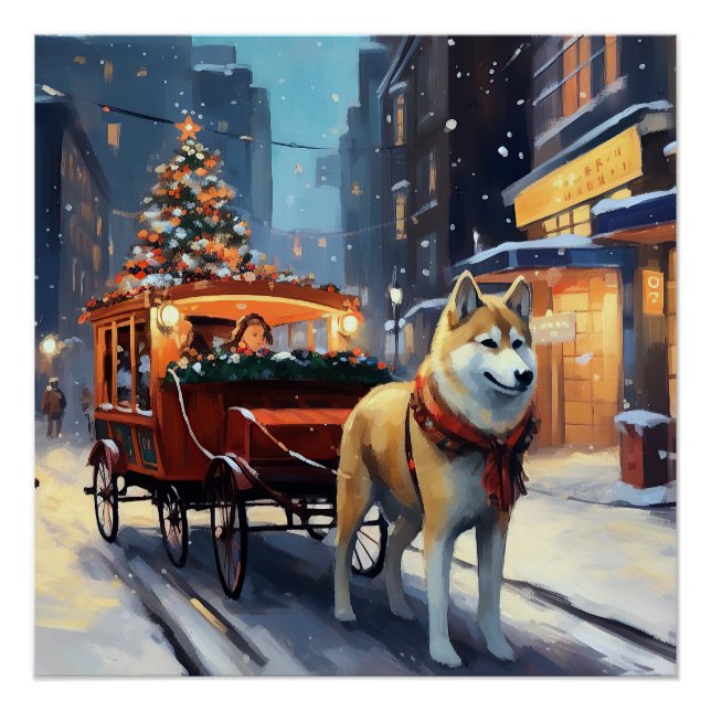 Akita Weihnachtsfeiertage Poster (Vorderseite)