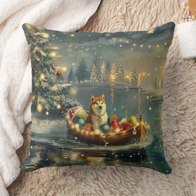 Akita Weihnachtsfest Reise Kissen (Decke)