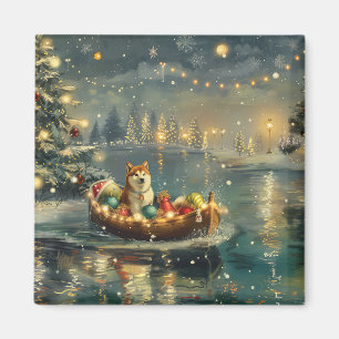 Akita Weihnachtsfest Reise Magnet