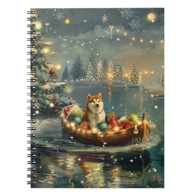 Akita Weihnachtsfest Reise Notizblock (Vorderseite)