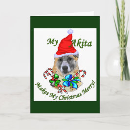 Akita-Weihnachtsgeschenke Feiertagskarte