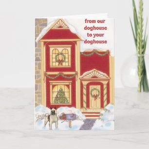 Akita Weihnachtskarte Feiertagskarte