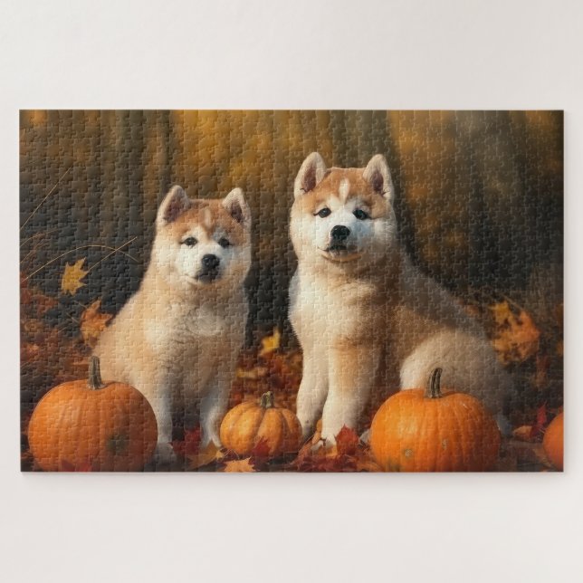 Akita Welppy Autumn Delight Pumpkin (Horizontal)