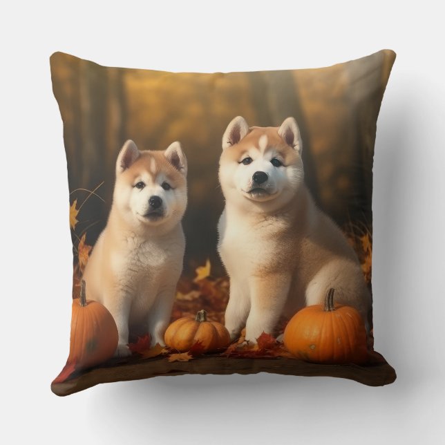 Akita Welppy Autumn Delight Pumpkin Kissen (Rückseite)