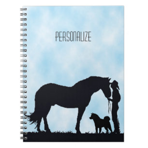 Akita-Western-Silhouette Notizblock