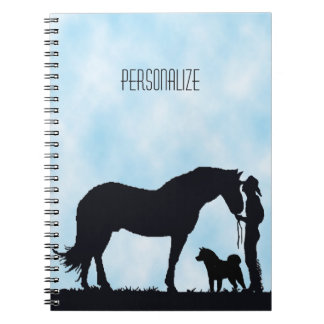 Akita-Western-Silhouette Notizblock
