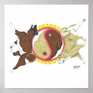 akita Yin und Yang 2 Poster