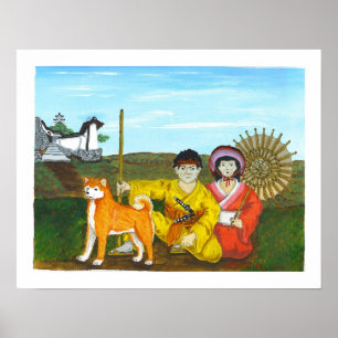 Akitaprinzessin und -Samurais Poster
