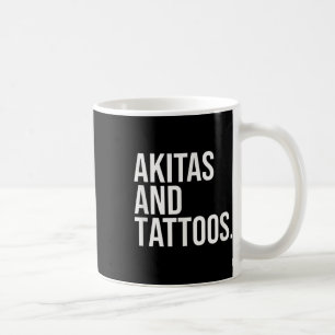 Akitas und Tattoos Akita Besitzer Hundepflaster, i Kaffeetasse