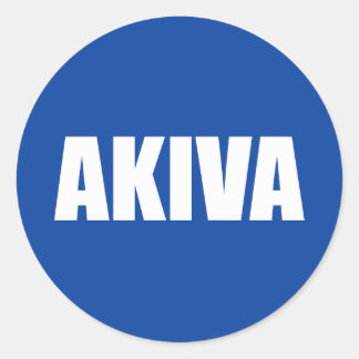 Akiva Runder Aufkleber