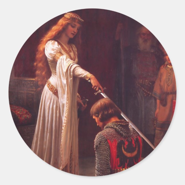 Akkolade - Der Ritter Runder Aufkleber (Vorderseite)