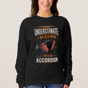 Akkordeon alter Mann Handorgel Opa Akkordeonist Sweatshirt