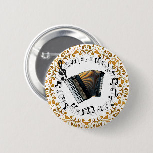 Akkordeon-Design in elegantem Schwarz und Gold Button