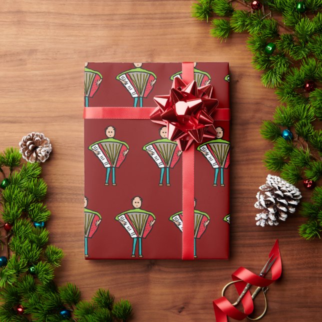 Akkordeon Geschenkpapier (Feiertagsgeschenk)