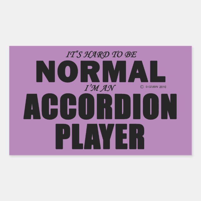 Akkordeon Player Rechteckige Aufkleber (Vorderseite)
