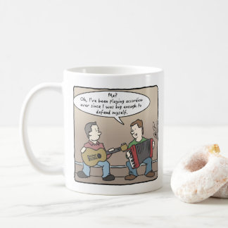 Akkordeon-Spielerkaffee-Tasse Kaffeetasse