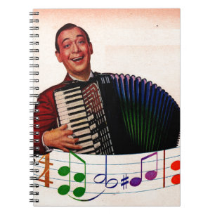 Akkordeonspieler Notizblock