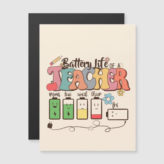 Akku des Lehrers Magnetkarte (Vorne/Hinten)