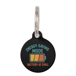 Akku im Rettend Modus bei Chill Retro Funny Haustiermarke