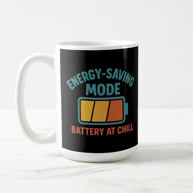 Akku im Rettend Modus bei Chill Retro Funny Kaffeetasse (Links)