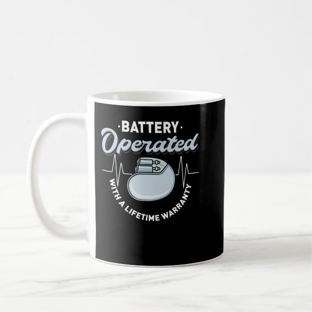 Akkubetriebener Herzschrittmacher - Herzinfarkt  Kaffeetasse (Links)