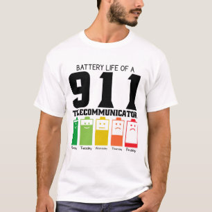 Akkubetriebsdauer eines 911-Telekommunikationsgerä T-Shirt