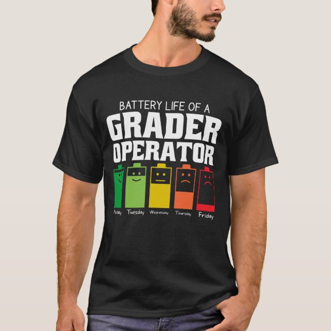 Akkubetriebsdauer eines Grader Operators T-Shirt (Vorderseite)