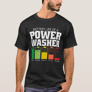Akkubetriebsdauer eines Power Wasders T-Shirt