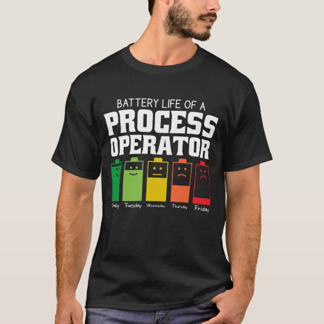 Akkubetriebsdauer eines Prozessbetreibers T-Shirt (Vorderseite)