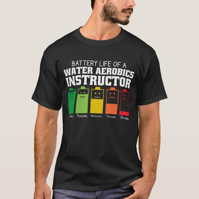 Akkulaufzeit eines Aerobic-Tauchlehrers T-Shirt (Vorderseite)