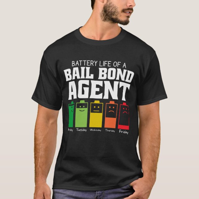 Akkulaufzeit eines Anleihekreditfonds-Agenten T-Shirt (Vorderseite)